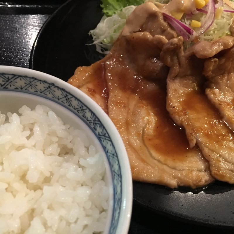生姜焼き定食(彩楽工房 結城家 つくば店 （ゆうきや）)