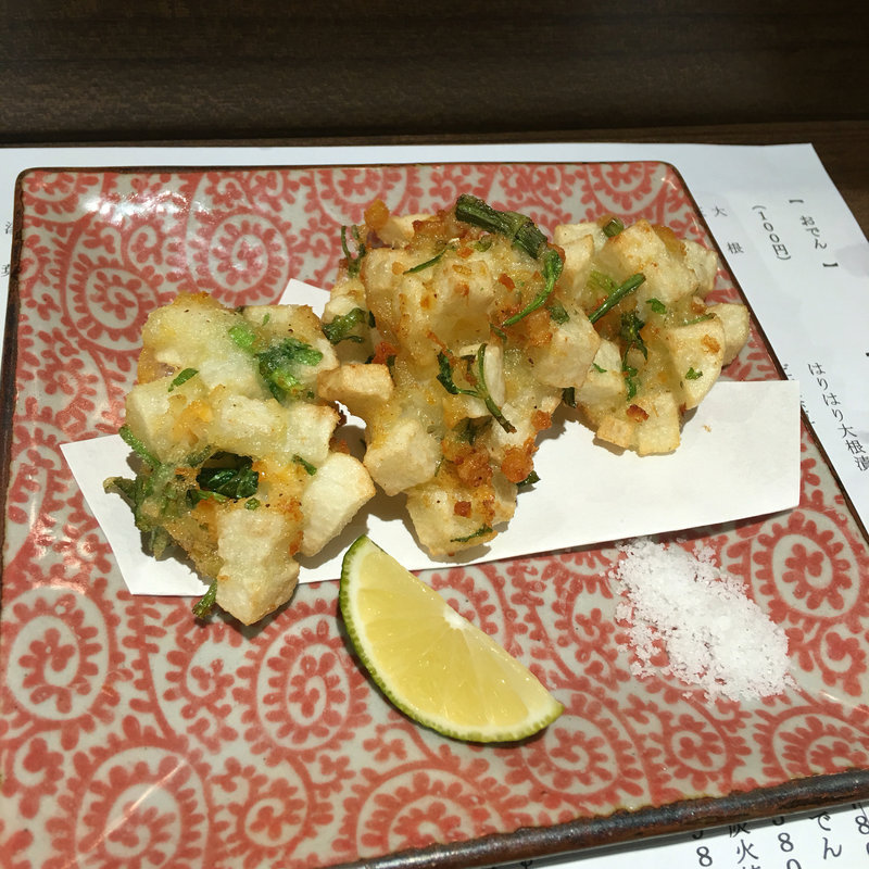 長芋と貝柱のかき揚げ(おでん 俺のだし)