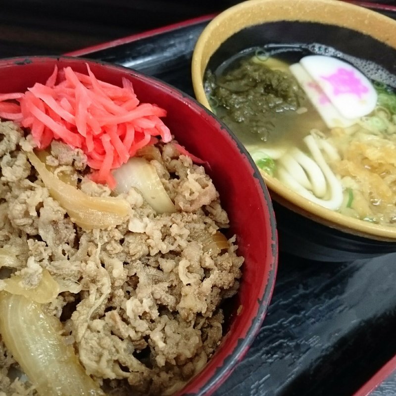 牛丼(並) ミニうどん付(資さんうどん 南里店)