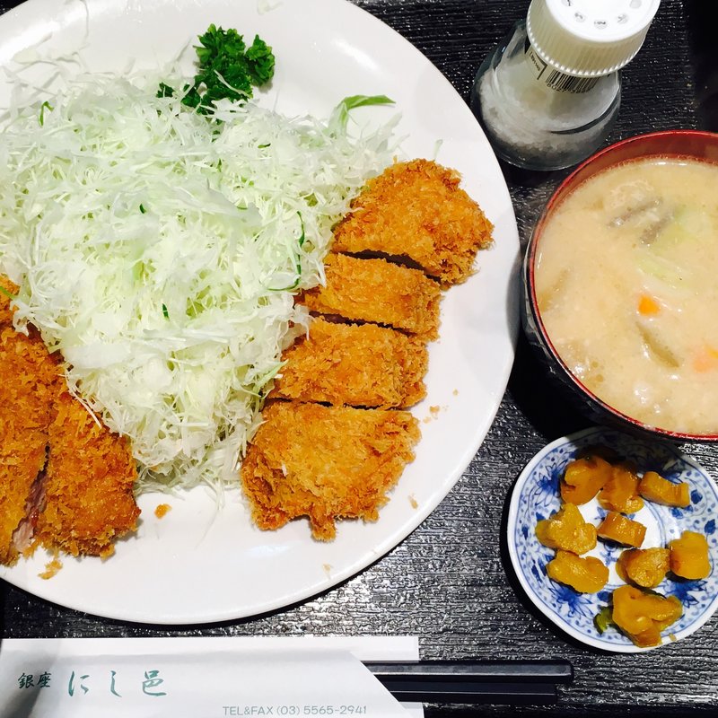 上ひれかつ定食(にし邑)