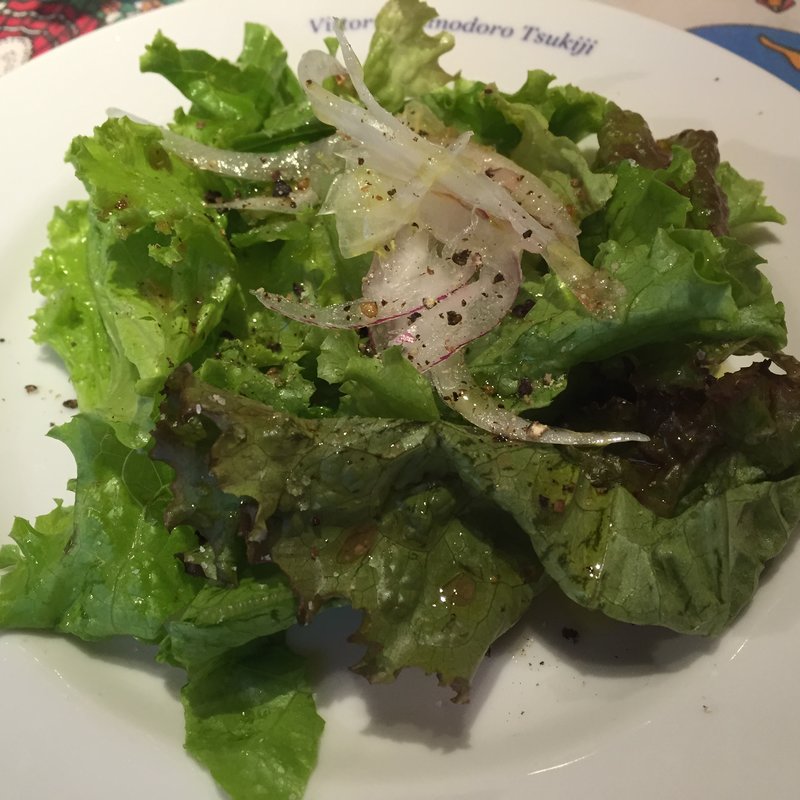ミニサラダ・ドリンクセット(Vittorio Pomodoro Tsukiji （ヴィットリオポモドーロ ツキジ【旧店名】Con Brio）)