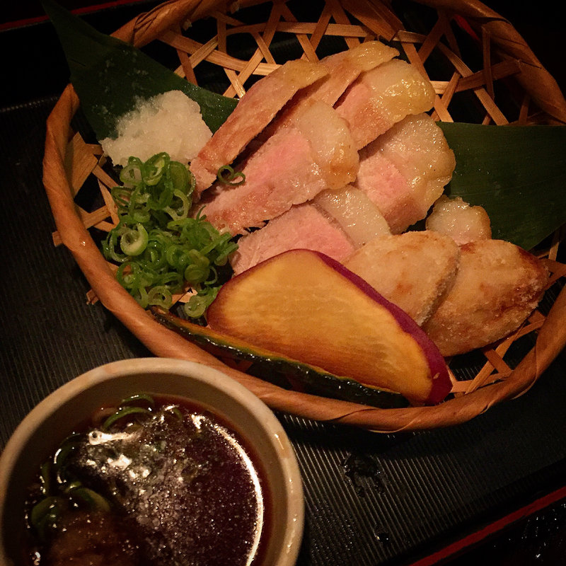 国宝豚のグリル  自家製ポン酢(楽坐 京都本店 （らくざ）)