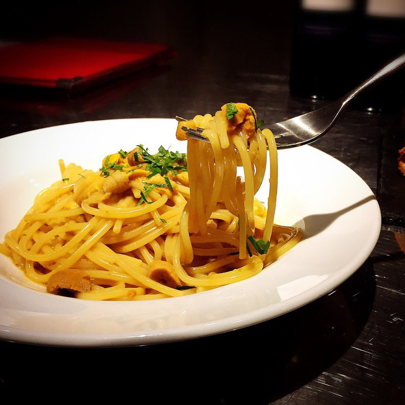 うにのグチュグチュスパゲッティ(イタリアンバル・マルテ （marte）)