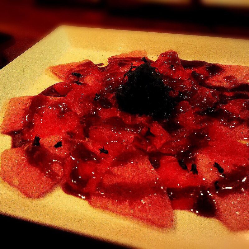 中トロと喉のカルパッチョ(バー 832(hachimitsu))