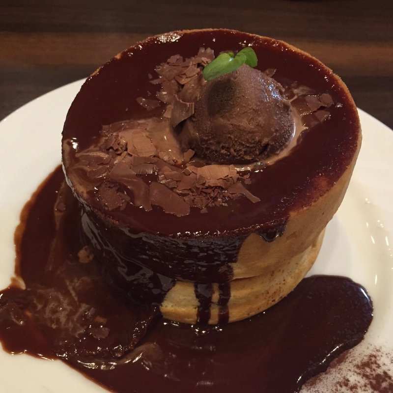 スフレチョコレートパンケーキ(星乃珈琲店 練馬中村店)