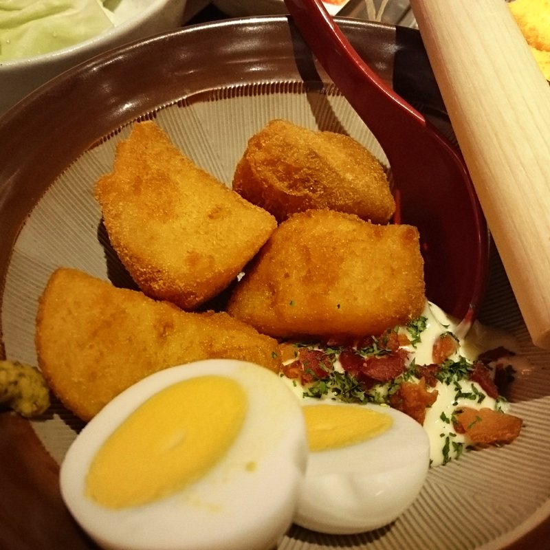 おすすめ！揚げポテサラ(串かつ居酒屋 ギンザラ 平尾店)