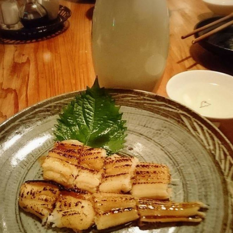 煮穴子の炙り(開放弦)