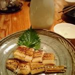 煮穴子の炙り(開放弦)