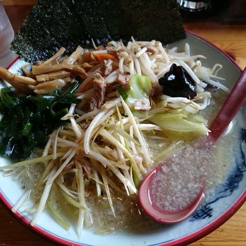 ネギ塩ラーメン + 野菜(椿　ラーメンショップ 木立店 )