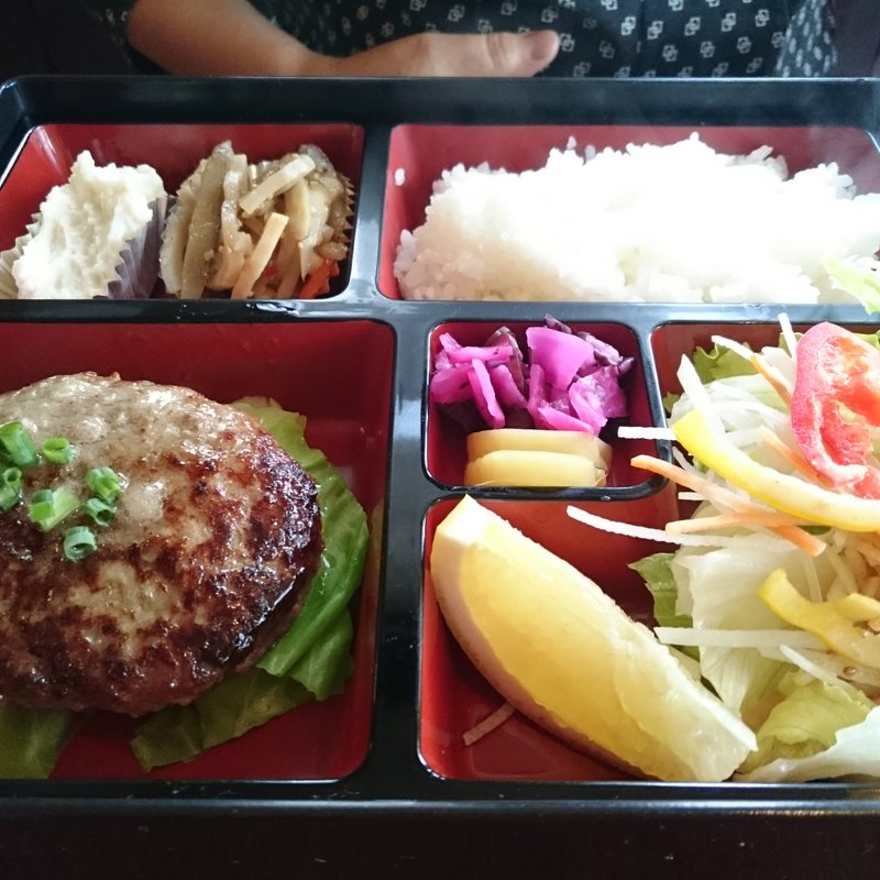 ハンバーグ弁当(茶豆蘭)