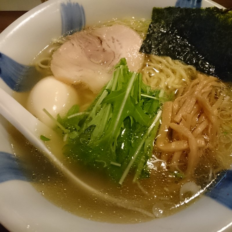 塩ラーメン + 味玉子(粋な一生)