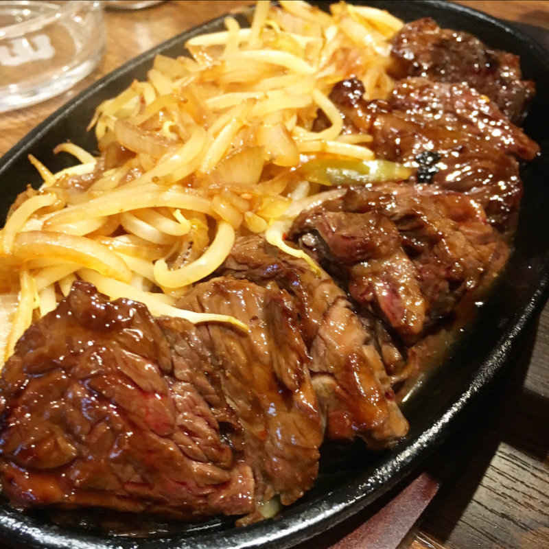 ハラミ焼定食(焼肉ホルモン亀山)