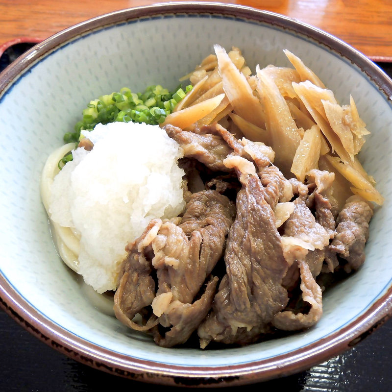 肉ごぼうぶっかけ冷(上田うどん店 （うえだうどんてん）)