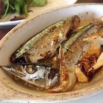 秋刀魚のコンフィとマツタケの釜焼き