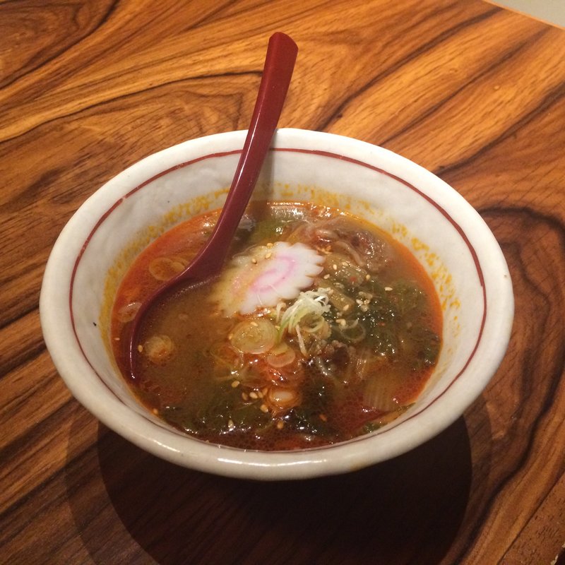 旨辛 肉汁そば(ハーフ)(松庵 韓菜房 栄大津通店)