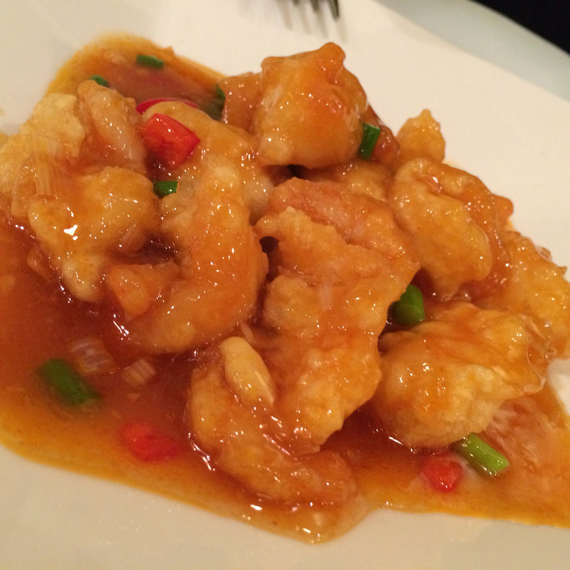 大蝦の黒胡麻の香り炒めチリソース炒め(孫 阿佐ヶ谷店)