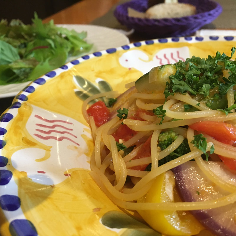 野菜とカラスミのスパゲッティ(アランチャ・デル・ソーレ)