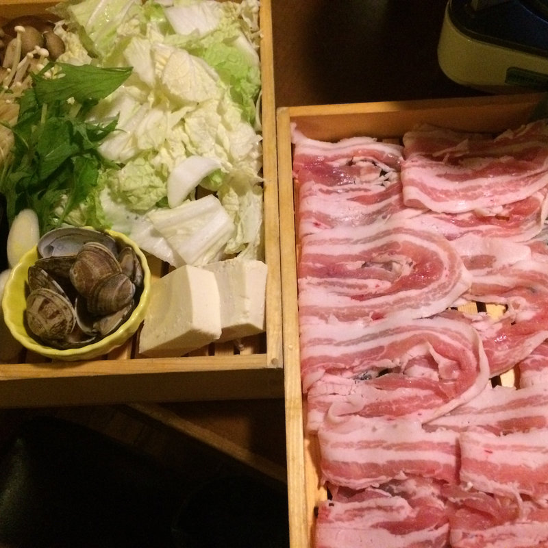 キノコと麦豚出汁しゃぶ(石狩川 （いしかりがわ）)