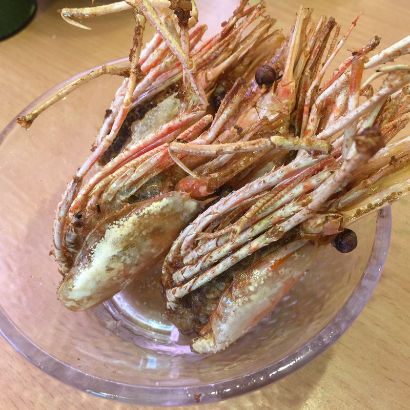 寿司屋のまかないぼたん海老かしら揚げ(かっぱ寿司 向日店 )