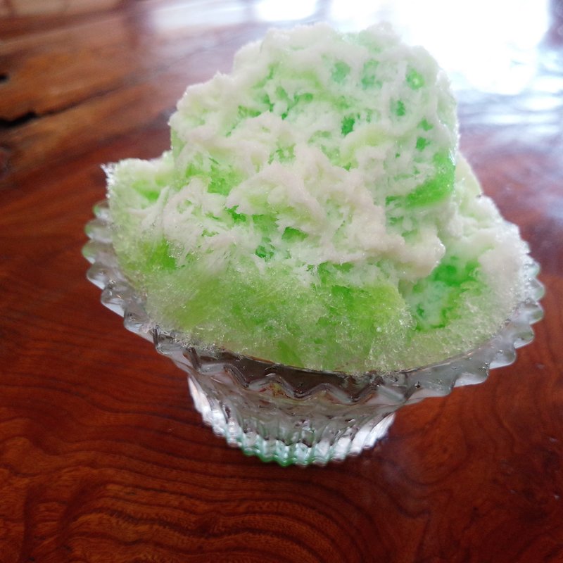 かき氷 ミルクメロン(阿左美冷蔵 金崎本店)