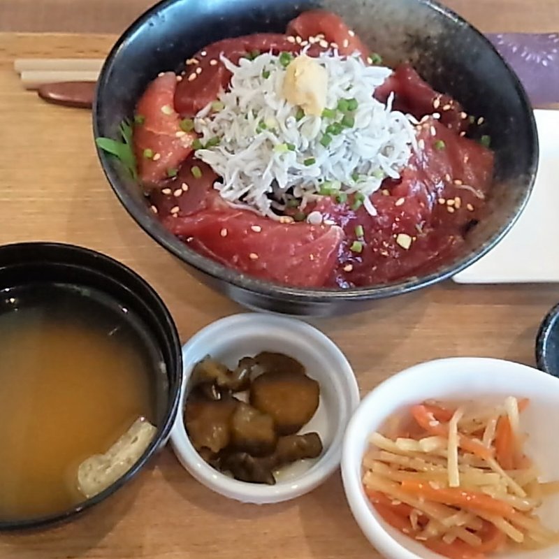 しらすとまぐろの合わせ丼（大仏盛り）(鎌倉お昼ごはん)