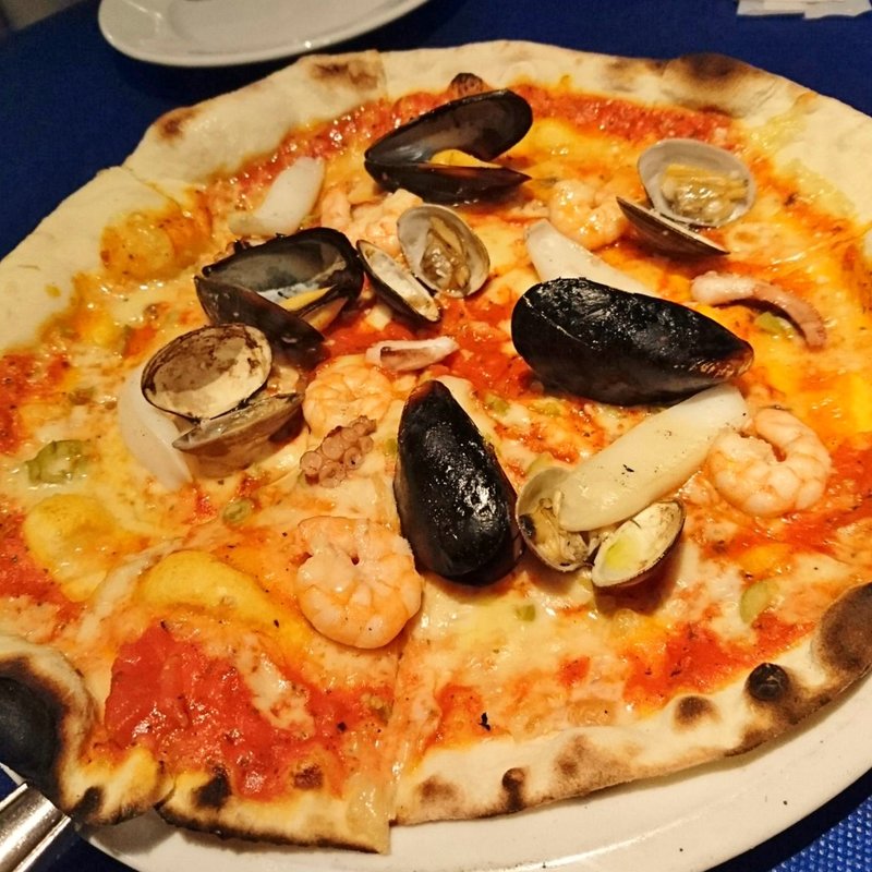 新鮮魚介のトマトソースペスカトーレ(ペッシェドーロ お台場店)