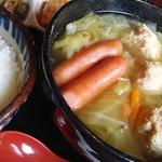 つくねたっぷり野菜のスープ定食(炭火焼き鳥 串八珍 新川店)
