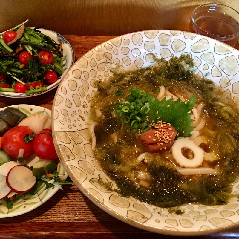 梅おぼろ昆布うどん(絹延橋うどん研究所)