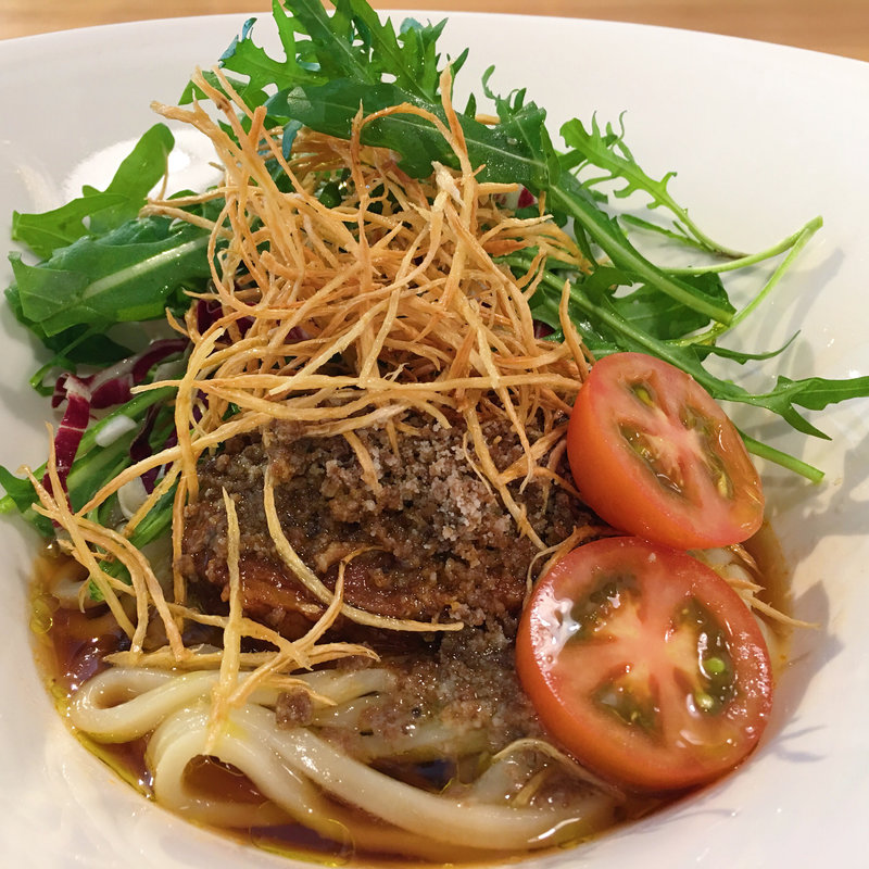 とろとろに煮込んだ和牛頰肉とキノコの旨味スペランツァうどん(太閤うどん 中町店 )