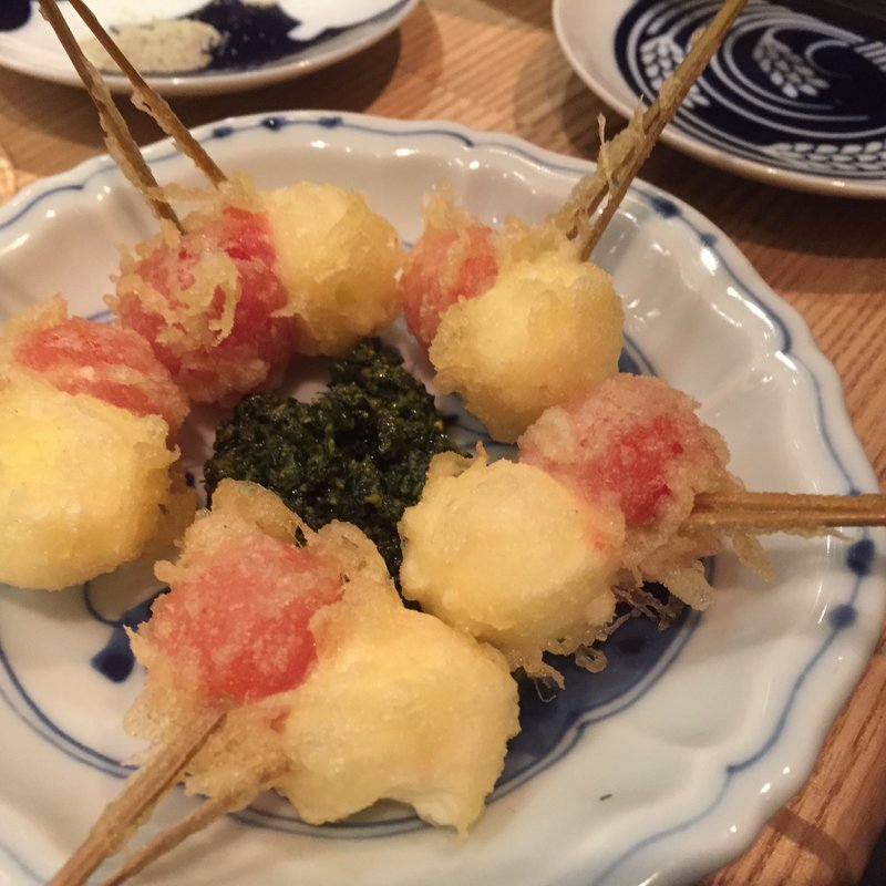 トマトとモッツァレラのカプレーゼ(立ち呑 天麩羅 喜久や)