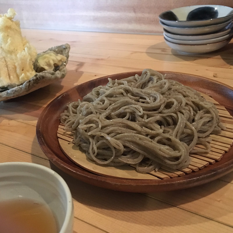 穴子天ざる蕎麦(蕎房 猪口屋)