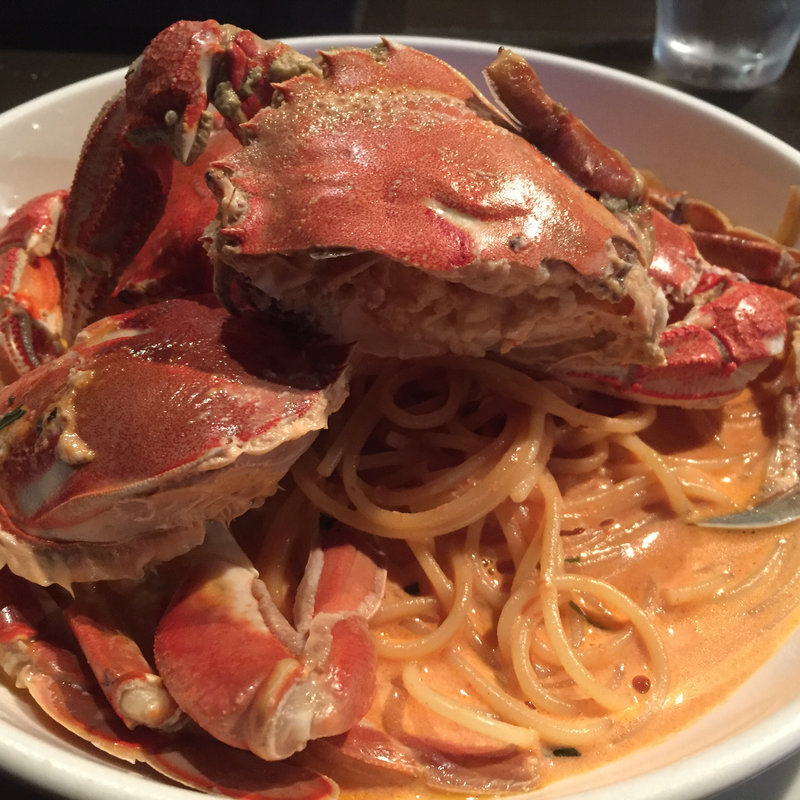 ヘラガニのトマトクリームパスタ(海猫屋  小樽)