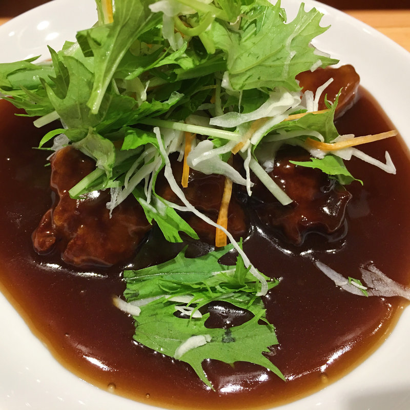 黒酢スブタ(深夜的中華食堂)