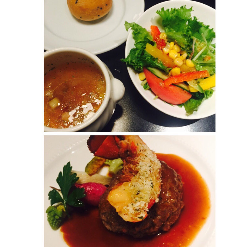 オマール海老とハンバーグ(GINTO 池袋店)