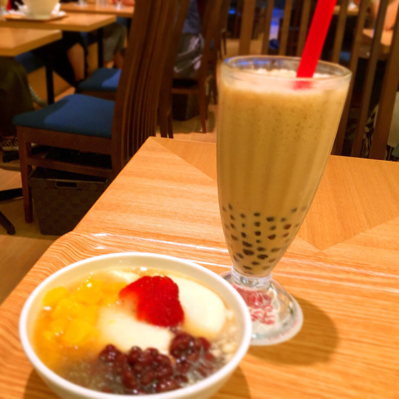 フルーツ豆花&タピオカミルクティーセット(春水堂 天神地下街店)