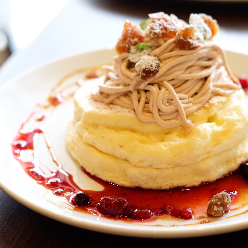 モンブランのパンケーキ(高倉町珈琲 若葉台店)