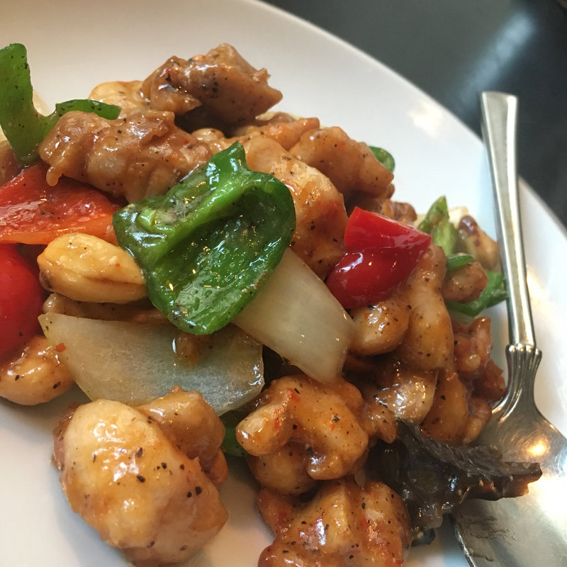 カシュナッツと鶏肉の炒め(上海小籠包 厨房 阿杏本店)