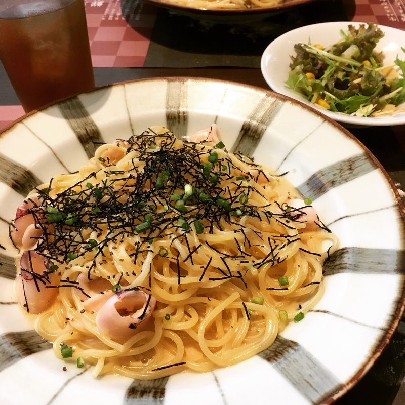 明太子とやりいかの濃厚クリームパスタ  焼きのり風味(鎌倉パスタ)