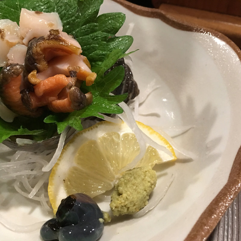 サザエお造り(今里酒場 うだ家)