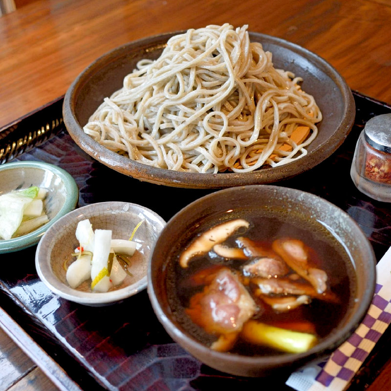 10割そば太そば+鴨汁(うえはら )