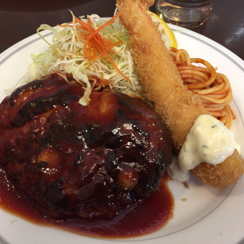 Bランチ  ハンバーグとエビフライ(ベア亀戸店)