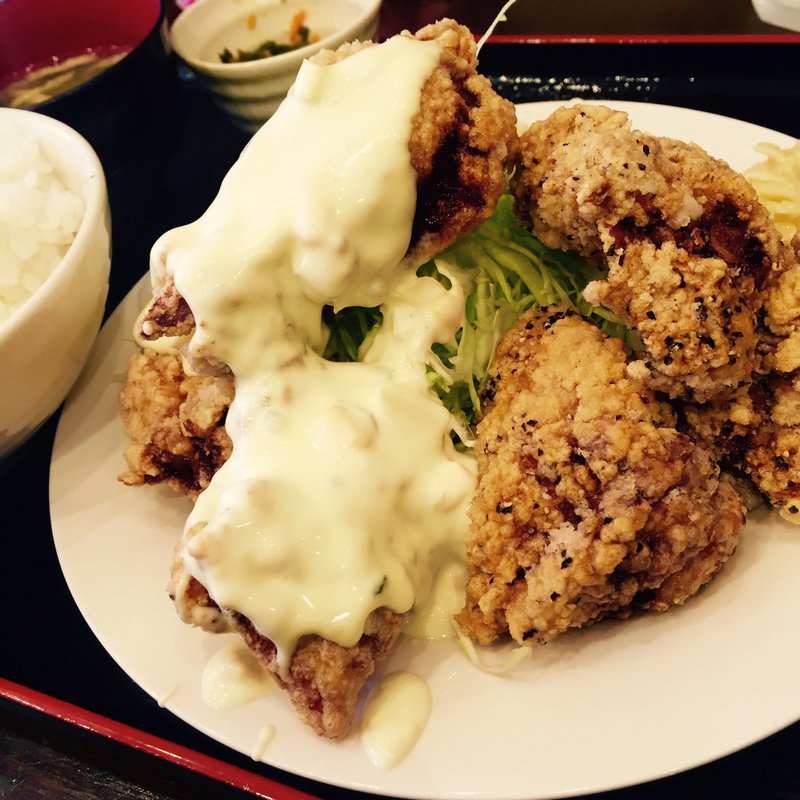 からあげ定食 黒胡椒 タルタル(八丁堀食堂 )