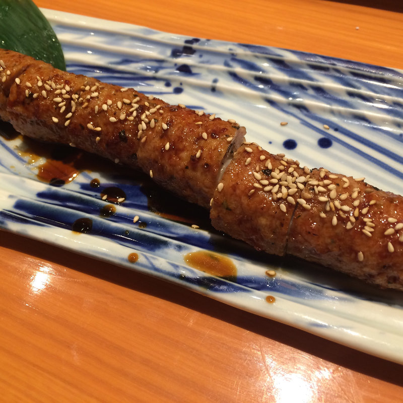 千住葱のつくね巻き(おねぎや 新宿本店)