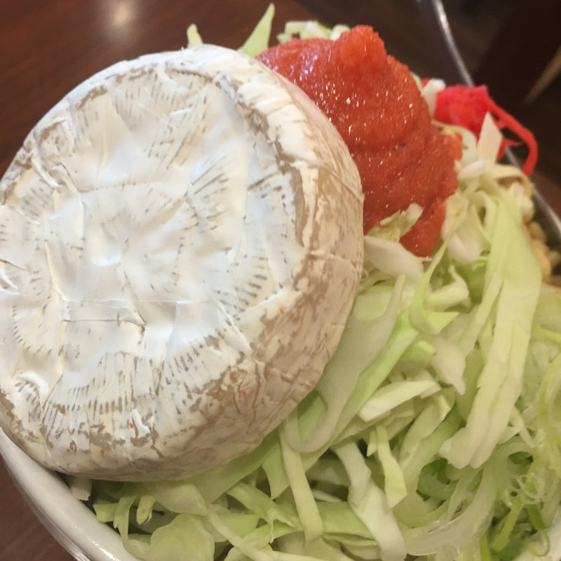 めんたいカマンベールチーズもんじゃ(緒駕多)