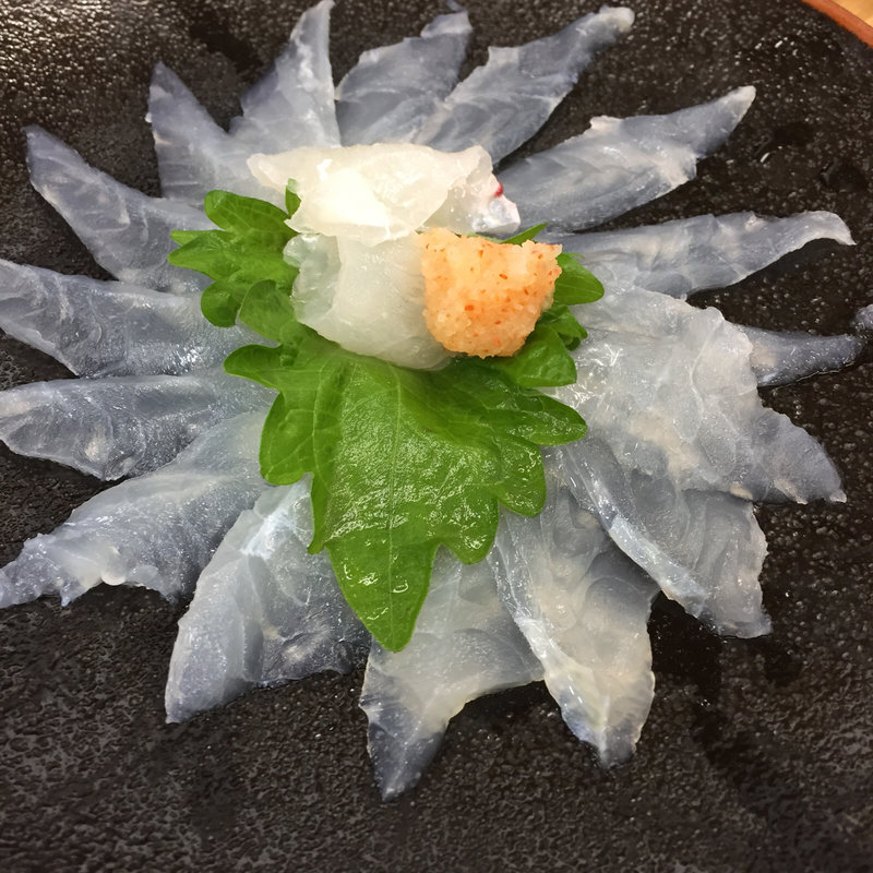 かわはぎの刺身(ろばた焼き 北海)