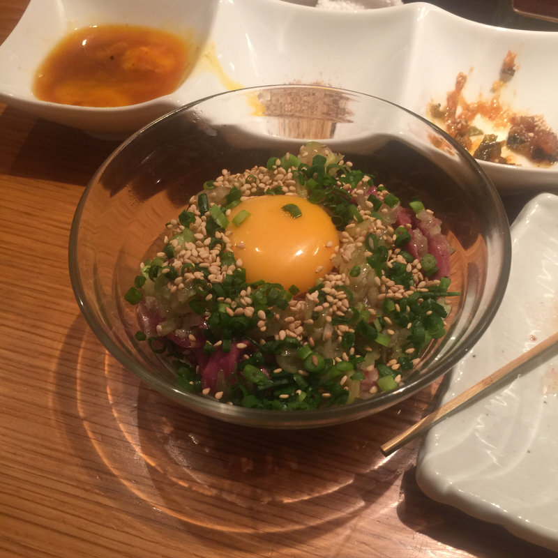 ハツネギ塩ユッケ(幡ヶ谷レバー)