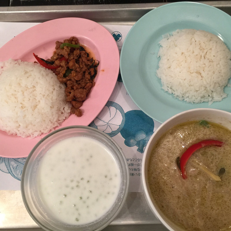 ガパオライス&グリーンカレー(三条ぱくちー)