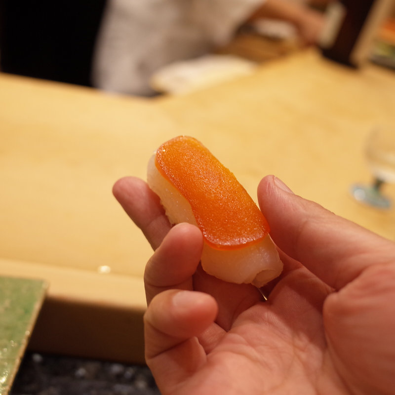 イカとカラスミ(初音鮨)