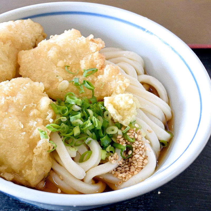 とり天ぶっかけ冷(さぬき麺業 空港社員食堂店)