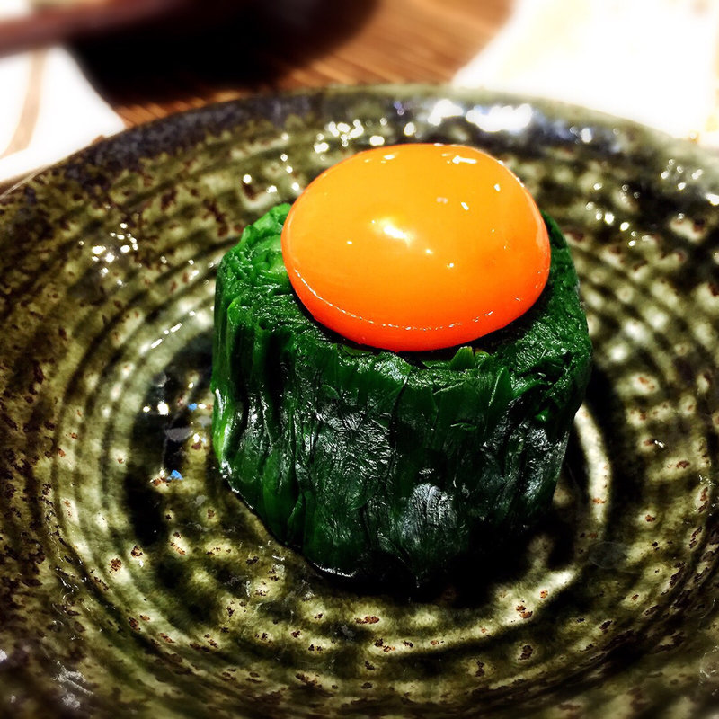 にら釜玉(鹿児島県霧島市 塚田農場 中目黒店)